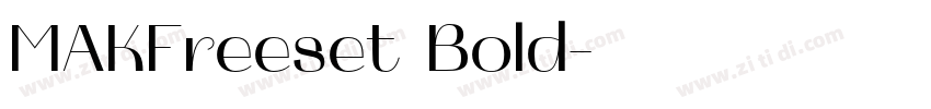 MAKFreeset Bold字体转换